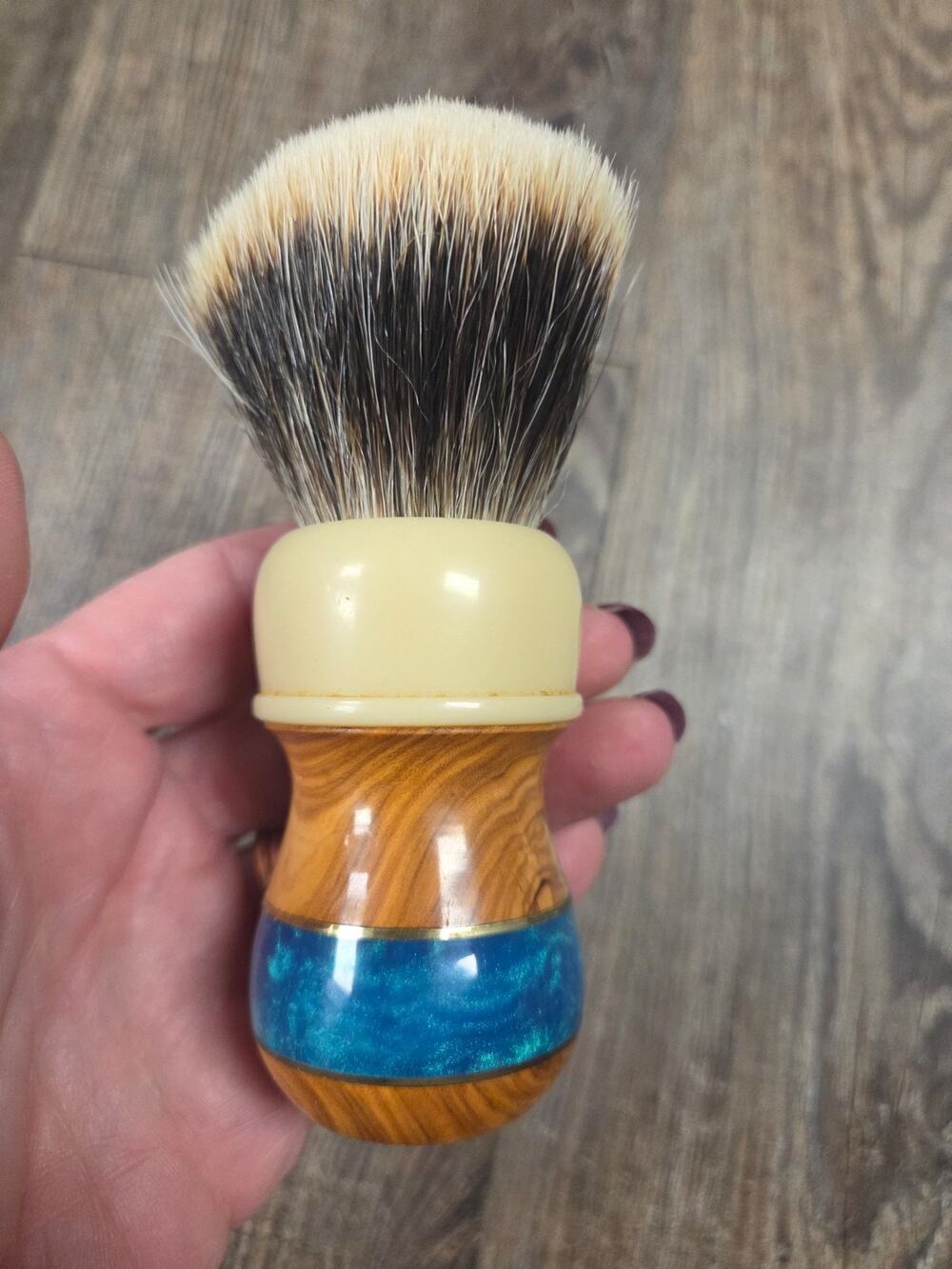Chisel + Hound Custom Shaving Brush Men's Wood Epoxy Handmade